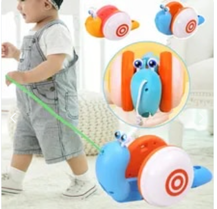 Juguete De Arrastre Ninos Caracol Led