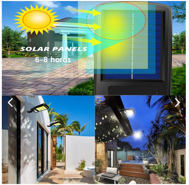 Foco Solar Recargable De Poste 28cm 4w