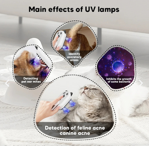 Cepillo A Vapor Para Mascota Luz Uv