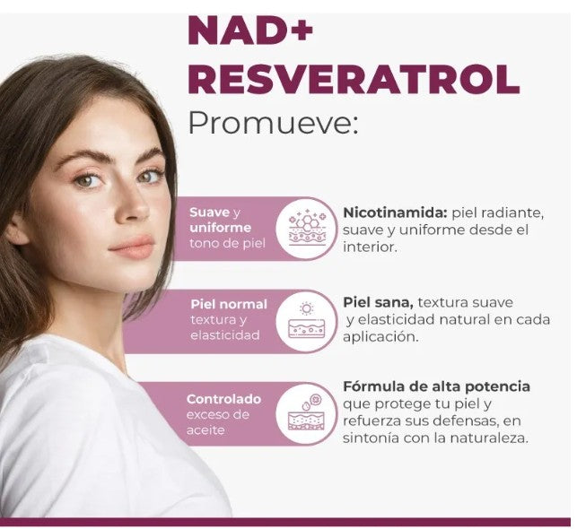 NAD+RESVERATROL 60 CAPSULAS