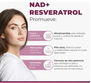 NAD+RESVERATROL 60 CAPSULAS
